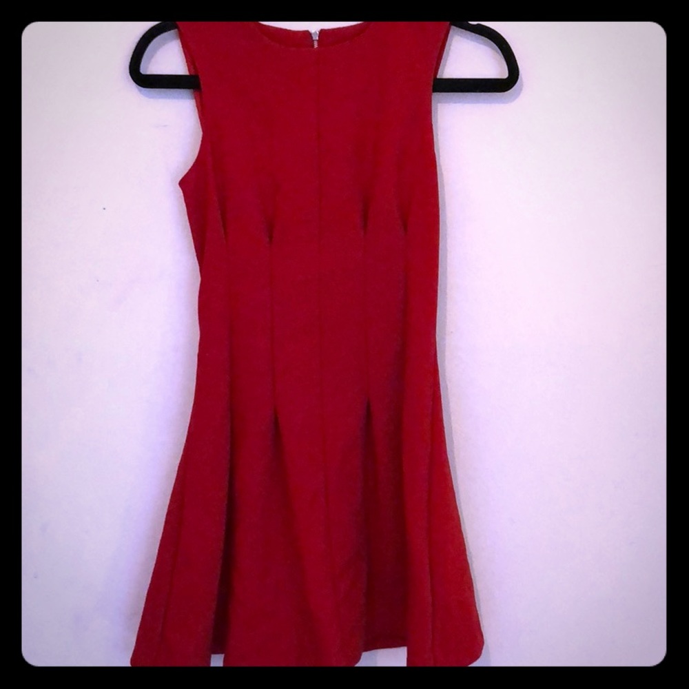 Red fit and fair dress